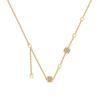 Plata s925 micro diamante geométrico pequeño cuadrado borla dulce collar cubo de azúcar para mujer cadena de clavícula para todo tipo de combinaciones accesorios que no se decoloran
