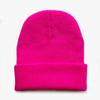 Gorro fluorescente de lana de color liso de Amazon, gorro de punto cálido para otoño e invierno, para hombre y mujer de Europa y América, gorro tipo jersey.