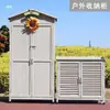  cobertizo de almacenamiento para jardín exterior protección solar casa de herramientas para patio madera anticorrosión gabinete para balcón estante de almacenamiento para artículos varios