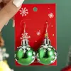 Aretes Colgantes de Navidad Novedosos de Venta Caliente Transfronteriza Europea y Americana, Dibujos Animados con Diamantes, Material de Aleación, Serie de Aretes de Navidad al por Mayor