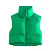 Atacado de Vestuário Feminino para Comércio Exterior em Estoque do Fabricante Nova Coleção 2025 Estilo Europeu e Americano Vest com Gola Alta Multicor 9 Cores