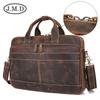 Nova bolsa masculina de couro retrô europeia e americana, camada superior, couro de cavalo louco, uma geração de bolsa de ombro portátil, pasta tipo carteiro