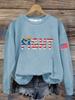 Talla grande Sudadera Cuello redondo Estampada Europea y Americana Nueva Letra Holgada Cómoda Top Mujer Patrón Colorido