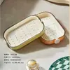 Jabonera jabonera de plástico con tapa drenaje jabonera en forma de huevo baño baño hogar productos para el hogar