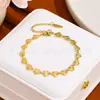 Pulsera transfronteriza de acero de titanio, cadena lisa versátil de oro de 18k, cadena O, cadena retorcida, cadena de eslabones tipo hoja, cadena de acero inoxidable, joyería DIY