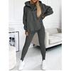 2024 Productos Calientes de Amazon Suéter Deportivo Casual con Capucha para Mujer Hilo Grueso Ajustado Chaleco Pantalones Conjunto de Tres Piezas