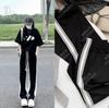 26 Estilo Nuevo de Principios de Primavera Caída Suave Pierna Recta Brillantes Elásticos en Cuatro Direcciones Holgados Rectos Tejidos Deportivos Pantalones Casuales de Pierna Ancha