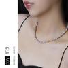 Colar de Pérolas de Água Doce Vintage Estilo Francês 6-7mm para Mulheres Versátil Nicho Elegante Acessório Moderno Europeu e Americano Colar