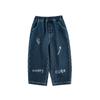 Wuri Boo Jeans Gruesos con Forro Polar para Niña con Estampado de Letras Vigor de Invierno Lindo Cálido Casual Pantalones de Moda