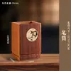 Porta lápices de madera clásico con diseño de estilo antiguo para la temporada de graduación, almacenamiento de escritorio de oficina retro para negocios, porta lápices de madera maciza personalizable