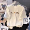 Camisetas Blancas de Algodón Puro de Manga Corta para Niños y Niñas, Verano Holgadas, Tops de Media Manga para Niños Talla Mediana y Grande, Marca de Moda, Venta Caliente Transfronteriza