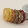 Diadema para el pelo de línea telefónica japonesa y coreana, sin costuras, gelatina translúcida, pulsera grande, anillo para el teléfono, cuerda para el pelo, goma para el pelo, cuerda para el pelo