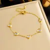 Moda Coreana Elegante Sencillo y Exquisito Diamante Morado Chapado en Oro Corazón Forma Accesorios Colgante Joyería Acero Inoxidable Juego de Tres Piezas