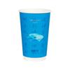 Famosa Tienda de Té con Leche en Internet Vaso de Papel Desechable para Bebidas de Té con Tapa Giratoria Estampada Laminada Doble 500ml Uso Comercial con Impresión de Logo