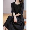 Falda de Seda a Cuadros Texturizada en 2 Colores, Vestido de Seda de Morera de Peso Pesado, Moda Femenina Nueva Verano 2026 Pequeño Vestido Negro