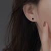 Pendientes de línea cuadrada para oreja pequeña de alta calidad, combinan con todo, para transmisión en vivo, para atraer tráfico, populares, de temperamento personalizado, pendientes con borla, pendientes exquisitos, venta al por mayor