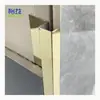 Comércio Exterior Atacado Tiras de Borda Metálicas Espelhadas Linha de Canto de Azulejo Acabamento de Azulejo Tiras de Borda de Aço Inoxidável 304 316