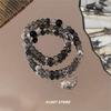 Pulsera de Estilo Retro Oscuro de Moda Popular Mariposa Tinta Luz de Luna Nicho Masculino Fresco Regalo para Pareja Estudiante Pulsera