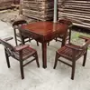Mesa Quadrada de Madeira Maciça Mesa Oito Imortais Estilo Chinês Antigo Simples Retrô Mesa de Jantar Cadeira de Jantar para Restaurante Fazenda Uso Comercial