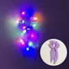 Scrunchies de Cabelo de Natal com Luz LED, Elásticos Luminosos DIY para Festa e Balada