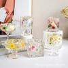 Taza para Velas de Aromaterapia Resistente a Altas Temperaturas, Taza Vacía, Vaso Alto Estilo Ins, Recipiente para Velas de Gelatina con Flores Secas DIY, Taza Portavelas al por Mayor