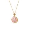 Collar para Mujer Moda Transfronteriza Flor Colgante de Zircón Nicho Simple Nuevo Versátil Temperamento Collar de Acero Titanio Joyería