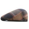 Nova Cor Boina Xadrez Masculino Britânico Retro Progressivo Cap Outono Pintor Cap Ajustável Jornaleiro Cap