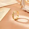 Anillo Abierto Ajustable Simple de Alta Gama Moda Versátil Diseño Creativo Estilo Minimalista Banda Lisa Temperamento Anillo de Apertura en Vivo