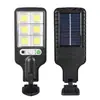 Nueva luz de calle solar transfronteriza con inducción de cuerpo humano, impermeable para exteriores, control remoto, luz de pared para patio, luz COB para jardín y garaje