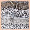 Nuevo Pañuelo Cuadrado de Satén con Estampado de Leopardo Patchwork de 90 Colores para Protección Solar, Cubre-Cabeza, Pañuelo Decorativo, Pañuelo de Cuello