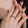 Anillo de Turmalina Natural Aprobado por Fábrica con Color Fuego Chispeante, Plata 925 Incrustada con Fila de Flores Cruzadas de Turmalina Anillo Vivo Joyería
