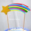 Alfabeto Arco-íris Decoração Bolo Sete Cores Bandeira Arco-íris Fita Aniversário Vestido de Férias Cartão Plug-in