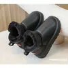 Botas de nieve impermeables para niños, nuevas de 2026, cálidas de invierno y antideslizantes, botas grandes de algodón para niños, zapatos de algodón forrados de felpa para niños mayores