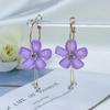 Nuevos Pendientes de Flor de Acrílico con Personalidad de Moda para Mujer, Pendientes Largos Minimalistas Colgantes, Estilo Bosque, Lujo Ligero con un Toque de Alta Gama