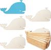 Letrero de Madera con Forma de Tortuga Ballena Inacabado Madera Calada en Blanco Etiqueta de Regalo de Madera Decoración Náutica de Playa