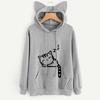 0408 Aliexpress Ebay Sudadera Holgada de Forro Polar de Venta Caliente con Estampado de Gato