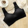Roupa íntima Esportiva de Látex Tailandês Feminina Sem Aro Pequeno Levanta Seios Sem Marcas Sutiã Camiseta Tamanho Grande Costas Bonitas Sutiã Fino