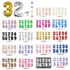 Venta al por mayor transfronteriza Globo digital americano de aluminio de 32 pulgadas negro y blanco oro y plata suministros de decoración de escena de aniversario de cumpleaños