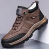 Sapatos de Cano Alto de Algodão Transfronteiriços, Botas de Neve Quentes de Veludo de Inverno, Sapatos Externos Espessados para Homens Resistentes ao Frio do Nordeste Antiderrapantes com Solado Grosso