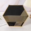 Europa y Estados Unidos nuevo plato de papel hexagonal color bronceado sub-sexo suministros para fiesta de cumpleaños plato de papel mármol