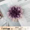 Flores artificiales de tono morado, abanico de novia, linterna de festival, pasador DIY, birrete de graduación, kit de materiales para tocado