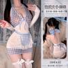Dormila Lencería Sexy Deseo Puro Uniforme de Sirvienta Sexy Traje de Falda de Cadera Qqny Tentación Pijama