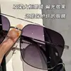 7204 óculos de sol polarizados estilo piloto com armação dupla de metal para homens, bonitos, atacado, para viagem, armação dourada bonita, óculos de sol verdes