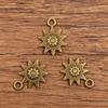 3 colores 12X 17mm aleación diy joyería gadgets steampunk engranaje dije doble cara colgante de sol