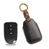 Nueva Cubierta de Llave Retro Adecuada para Toyota Yaris Funda de Protección de Llave de Cuero Pura Cosida a Mano Hebilla