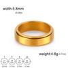Anillo emocional giratorio antipresión directo de fábrica Ge Xiang, joyería de moda simple para hombres y mujeres, anillo de acero inoxidable, regalo