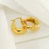 Pendientes Huecos de Gota de Agua Estilo Europeo y Americano para Mujer, Brazaletes para Oreja Geométricos Simples Retro de Nicho, Pendientes de Botón con Temperamento a la Moda
