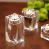 Portavelas de Cristal Romántico Estilo Europeo Adornos al por Mayor Restaurante Occidental Cena a la Luz de las Velas Decoraciones Creativas para Bodas