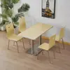 Juegos de mesa y sillas, diseñados específicamente para cafeterías escolares, restaurantes, tiendas de té de burbujas y establecimientos de comida rápida.; mesas y sillas de comedor sencillas de grado comercial