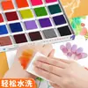 Almofada de tinta para pintura a dedo de 24 cores mesa de impressão de cores de tinta almofada de tinta para dedo pintura a dedo para crianças de jardim de infância impressão lavável
